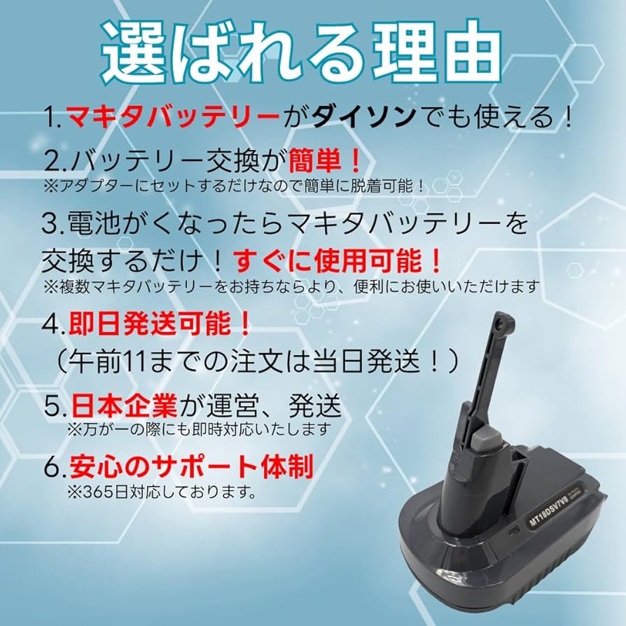 N*a様 ダイソン V8 SV10 コードレスクリーナー スタンド マキタ変換キ ダイソン Dyson V7 V8 アダプター マキタ 18V バッテリー変換